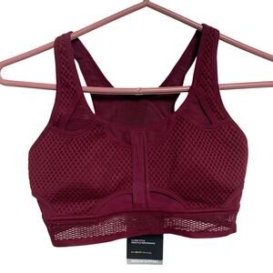 Nike Women's Maroon Training Mesh Padded Sports Racerback Bra Size XS